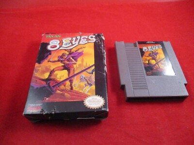 8 Eyes (Nintendo Entertainment System, 1990) NES w/ *damaged* Box, good game
