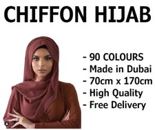 CHIFFON SCARF HIJAB SOFT HIGH QUALITY SARONG SHAWL MAXI PLAIN WRAP GEORGETTE