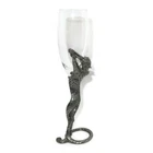 Selangor Pewter FRANKLI WILD Cheetah/Panther/Puma/Cat Champagne Flute 9 5/8" T