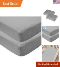 Premium Chenille Fitted Crib Sheets - 2 Pack for Standard 28" x 52" Mattresses