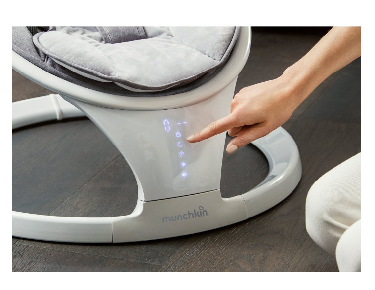 Munchkin® Bluetooth Enabled Infant Baby Swing,5 Ranges of Motion, White, Unisex