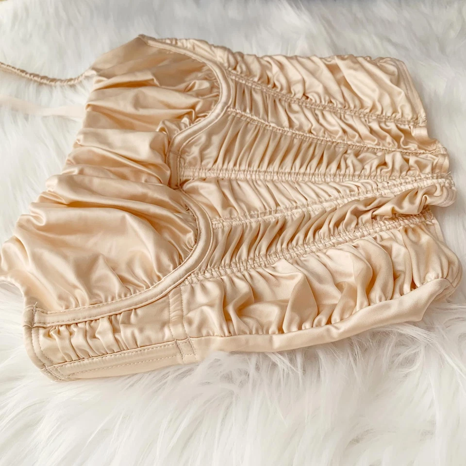 Gilly Hicks - Beige ruched corset top, XS - Image 3 of 4