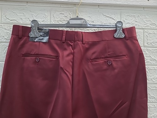 New Elegant Gentiluomo 2 Piece Burgundy Nehru Collar Suit Size 46/40 (US) - Picture 15 of 17
