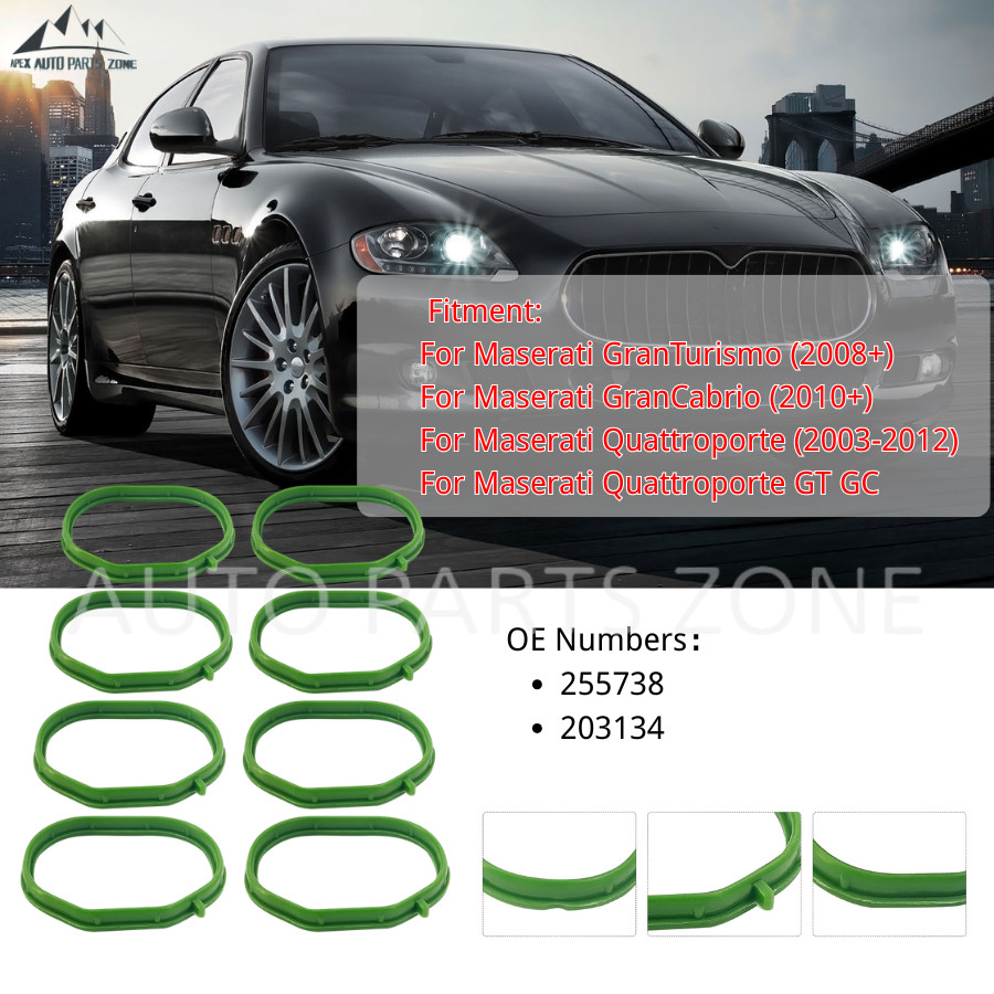 Intake Manifold Gaskets Plenum Gasket Set 255738 For Maserati Quattroporte GT GC