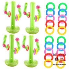 4 Set Inflatable Cactus Ring Toss Games Includes 4 Pcs 25 Inch Color Style 1