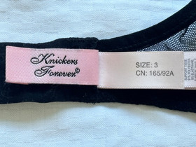 AGENT PROVOCATEUR BLACK SATIN EADEN HIGH NECK BRA AP SIZE-3