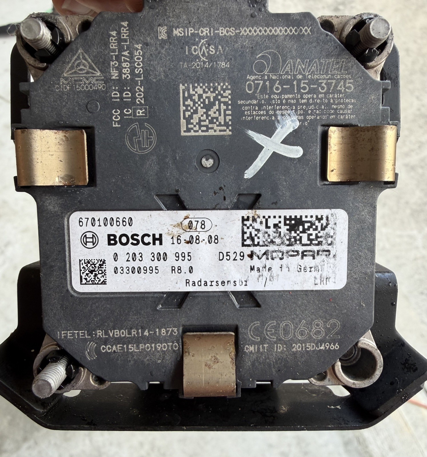 17-22 Maserati Levante M161 Ghibli Adaptive Cruise Control Camera 670100660 OEM