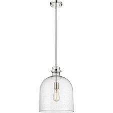 Z-Lite 817-12PN Pearson Chandelier, 1-Light 100 Watts, Polished Nickel