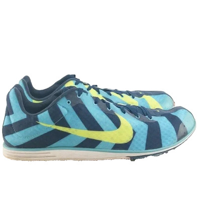 Nike Track Spikes Mens 15 Blue Yellow Rival D Distance Running Shoes US 15