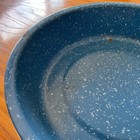 Graniteware Enamelware Bowl Round Pan 11” Azure Blue Speckled Vintage — photo 5