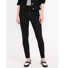 Old Navy Extra High-Waisted Rockstar 360° Stretch Super-Skinny Jeans Black (10)