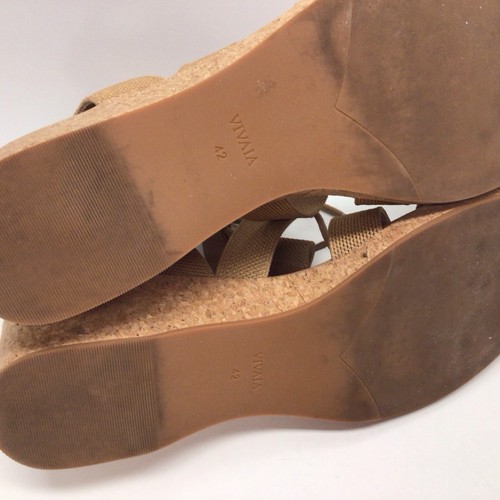 Vivaia Heidi Keilabsatz Sandalen Schuhe mandelförmige Spitze Gr. 42 US 10,5 Korkabsatz - Bild 8 von 11