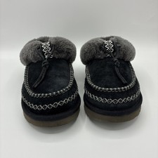 Ugg Tasman Alpine Womens Size 8 U.S. Black Suede Leather Lace Slippers Shoes