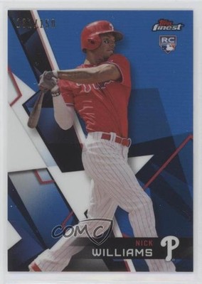 2018 Topps Finest Blue Refractor 131/150 Nick Williams #83 Rookie RC dt9
