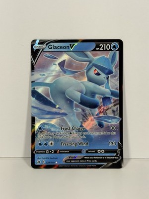 Glaceon V 038/159 Crown Zenith Holo Pokémon Playing Card