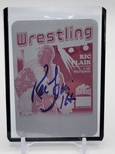 RIC FLAIR #1/1 SIGNED Plate 16xs Inscription 2024 Leaf Metal Originals Wrestling