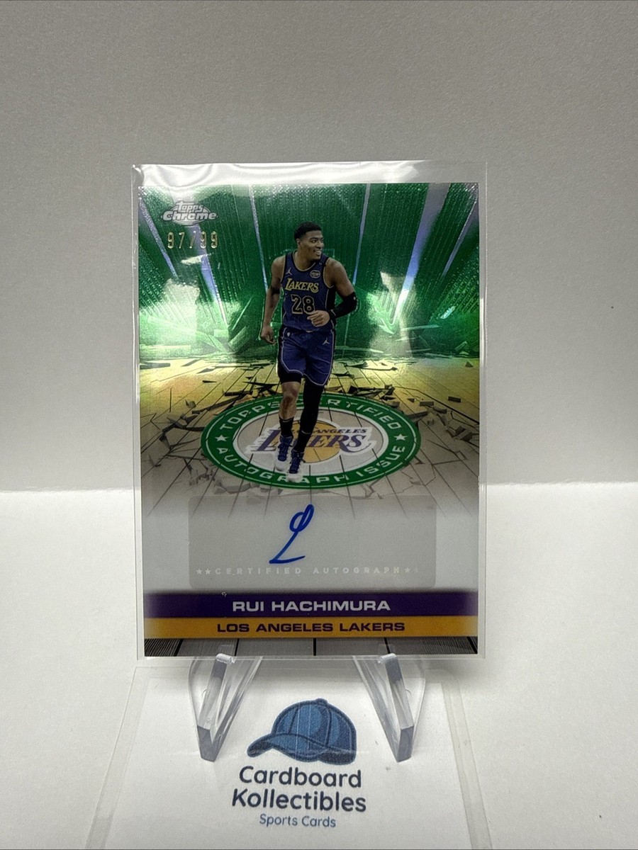 2025–26 Topps Chrome Rui Hachimura Autograph #TAU-RHA GREEN 