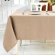Textured Linen Table Cloth for Rectangle Tables - Khaki Tablecloths Rectangular