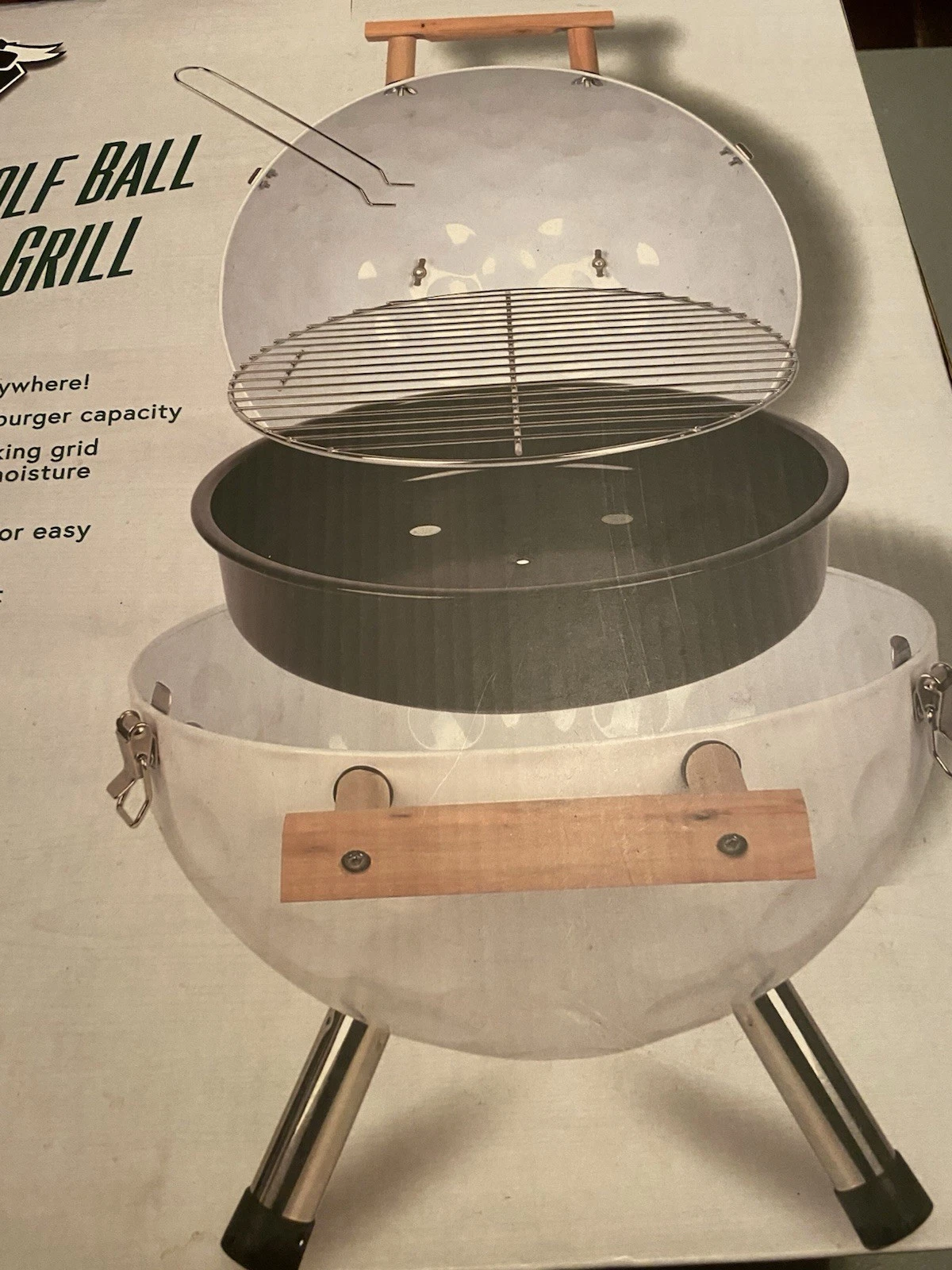 Portable Golf Ball Charcoal Grill New Sealed
Opens in a new window or tab
