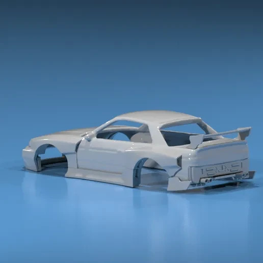 3D Resin FatBoi Wide Body Kit for Hot Wheels Nissan S13 – JDM Custom Mod Set