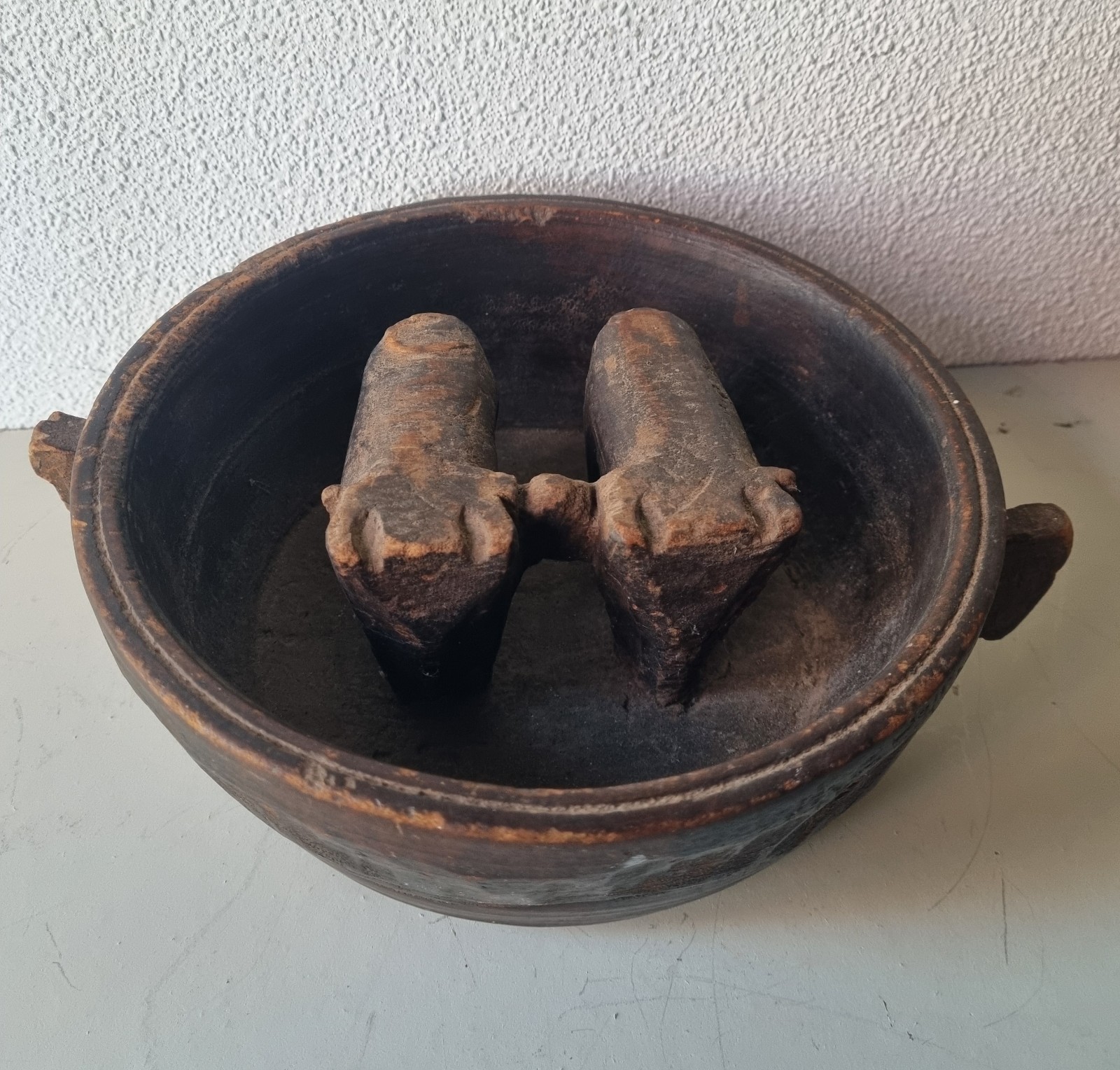 Antique Wedding Bowl (19th/20th Century) Carved Wooden Origin Bolivia AYMARA People