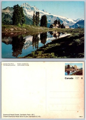 Diamond Head Chalet Garibaldi Park BC Canada Vintage Chrome Postcard