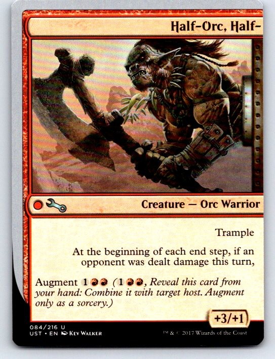 Half-Orc, Half- 84 Uncommon Unstable Magic: The Gathering Lightly Played