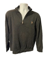 Y2K U.S. Polo Assn 1/4 Zip Long Sleeve Boy Juniors Large Dark Gray Style#11C847