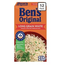 BEN'S ORIGINAL Enriched Long Grain White Rice, 16 oz Pack of 12 