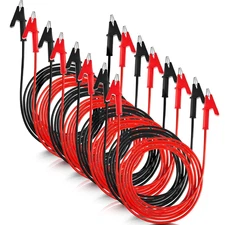 8 Pcs 14 Gauge Jumper Wires Alligator Clips to Alligator Clip Electrical Test Wi