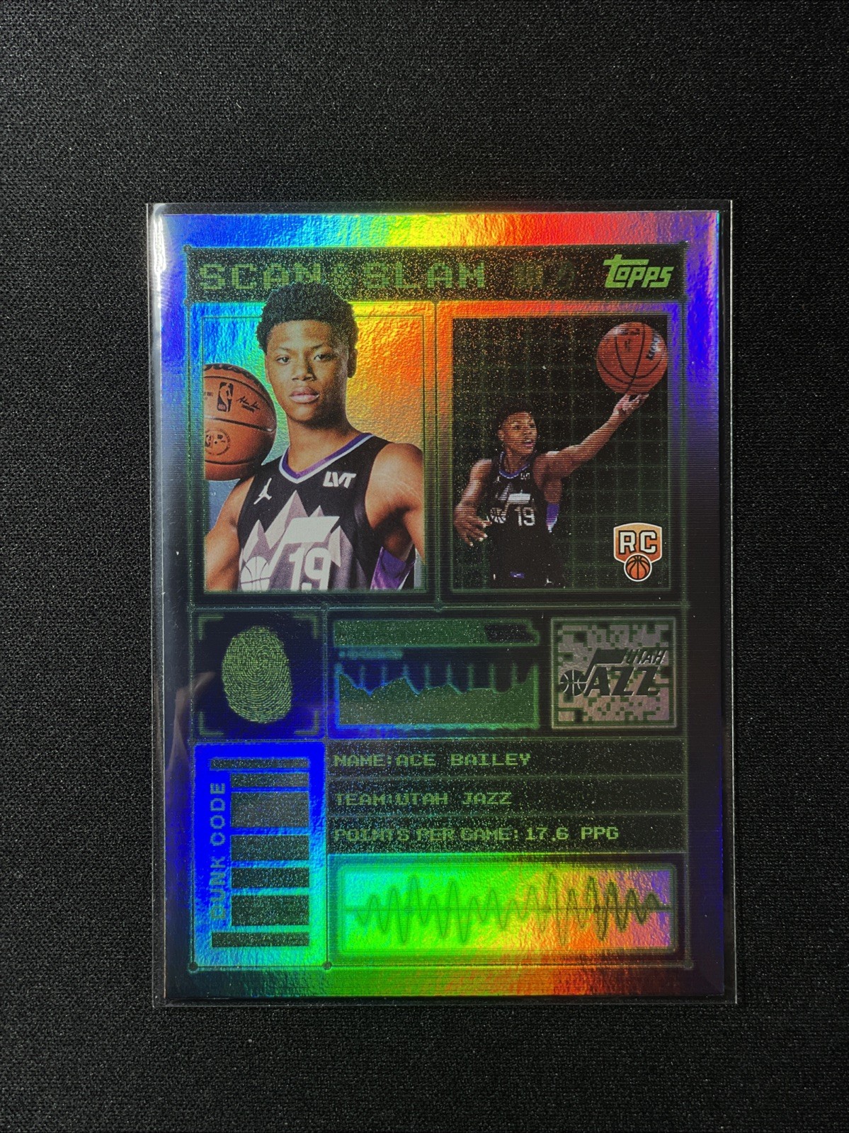 2025-26 Topps Basketball Black Friday Ace Bailey Scan and Slam #SS-30 RC Jazz
