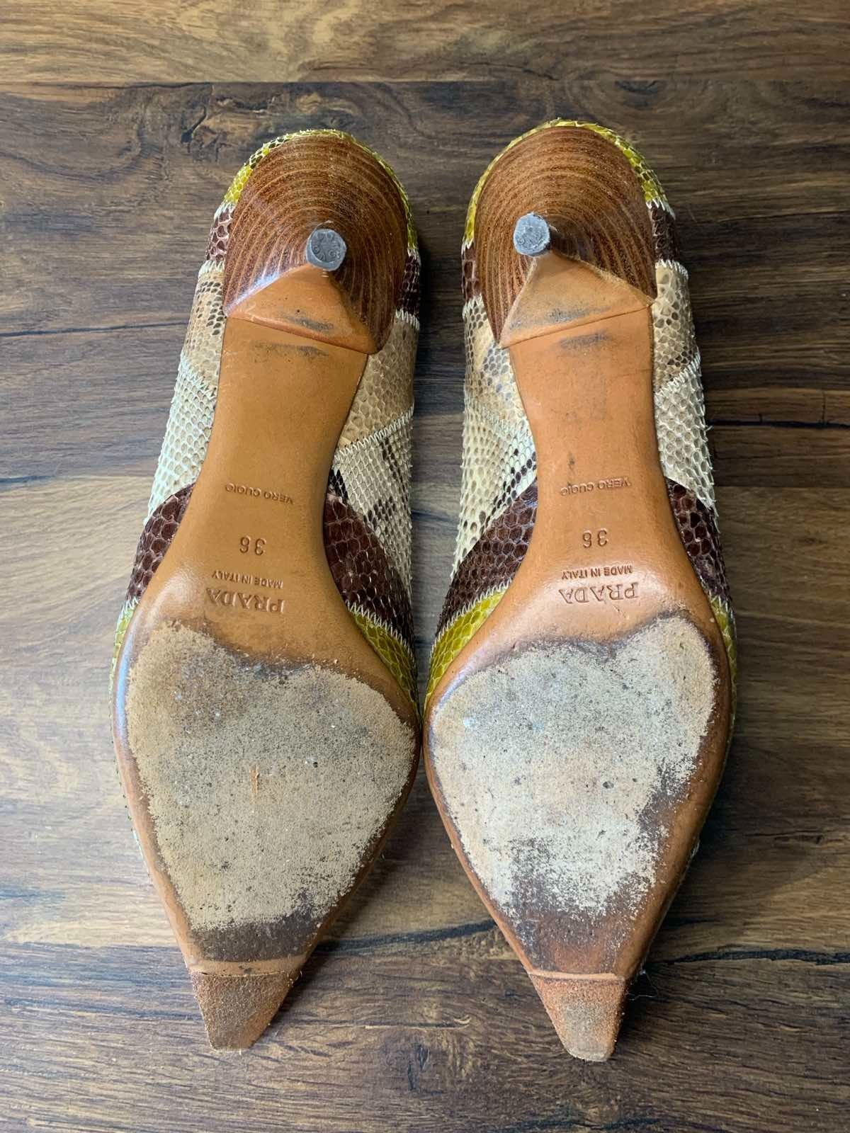 Prada Patchwork Python shoes women Vintage,36. thumbnail 8