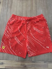 Puma x Ferrari Pantaloncini Uomo XXL HP Race Color Splash Rosso Corsa Rosso Pile X