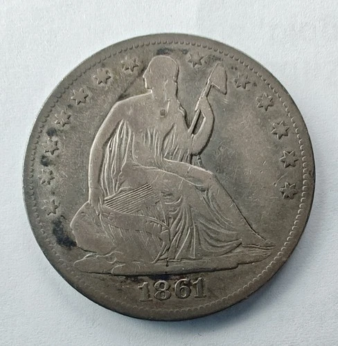 1861-O Seated Liberty Half Dollar Silver New Orleans Mint Circulated