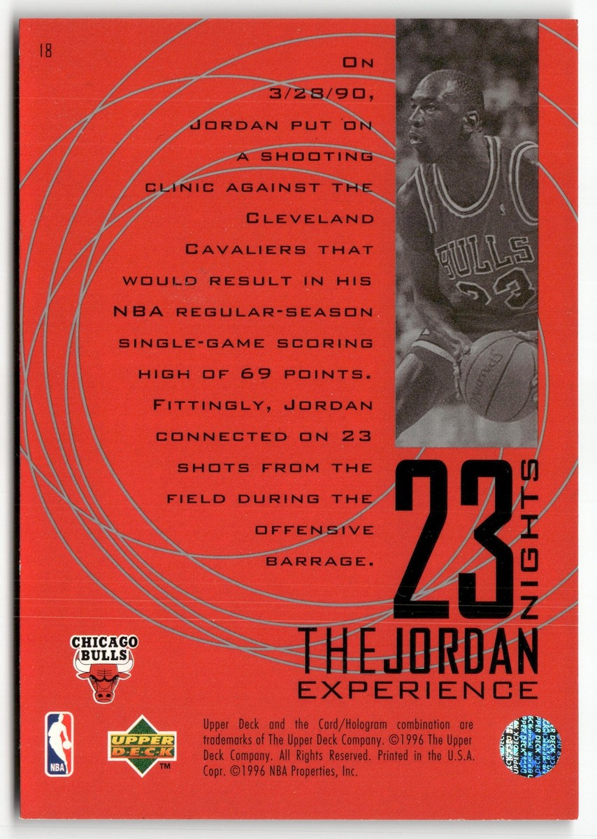 Michael Jordan 1996 Upper Deck 23 Nights: The Jordan Experience