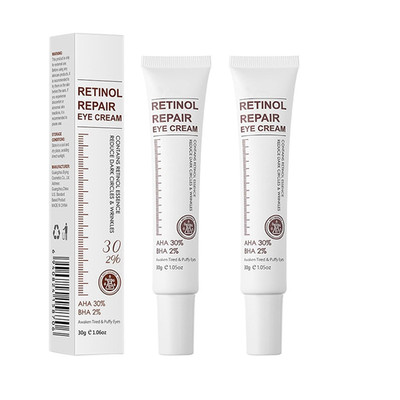 2PCS Retinol Reparatur Augencreme, Anti-Aging Augenpflege Gegen Feine Linien & M