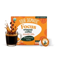 Four Sigmatic Mushroom Coffee KCups Organic Dark Roast Coffee with Lion s M...
