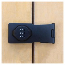 MINMHDONGX 3-Digit Mechanical Password Rotary Hasp Combination Lock, Black