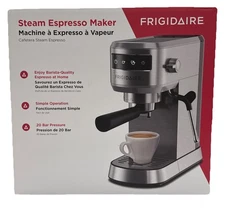 Frigidaire Steam Espresso Maker with Milk Frother, Stainless Steel FREM100SS
