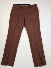 Alfani Mens Slim Fit Soft Suit Pants Size 34W 30L Brown Dry Clean Only