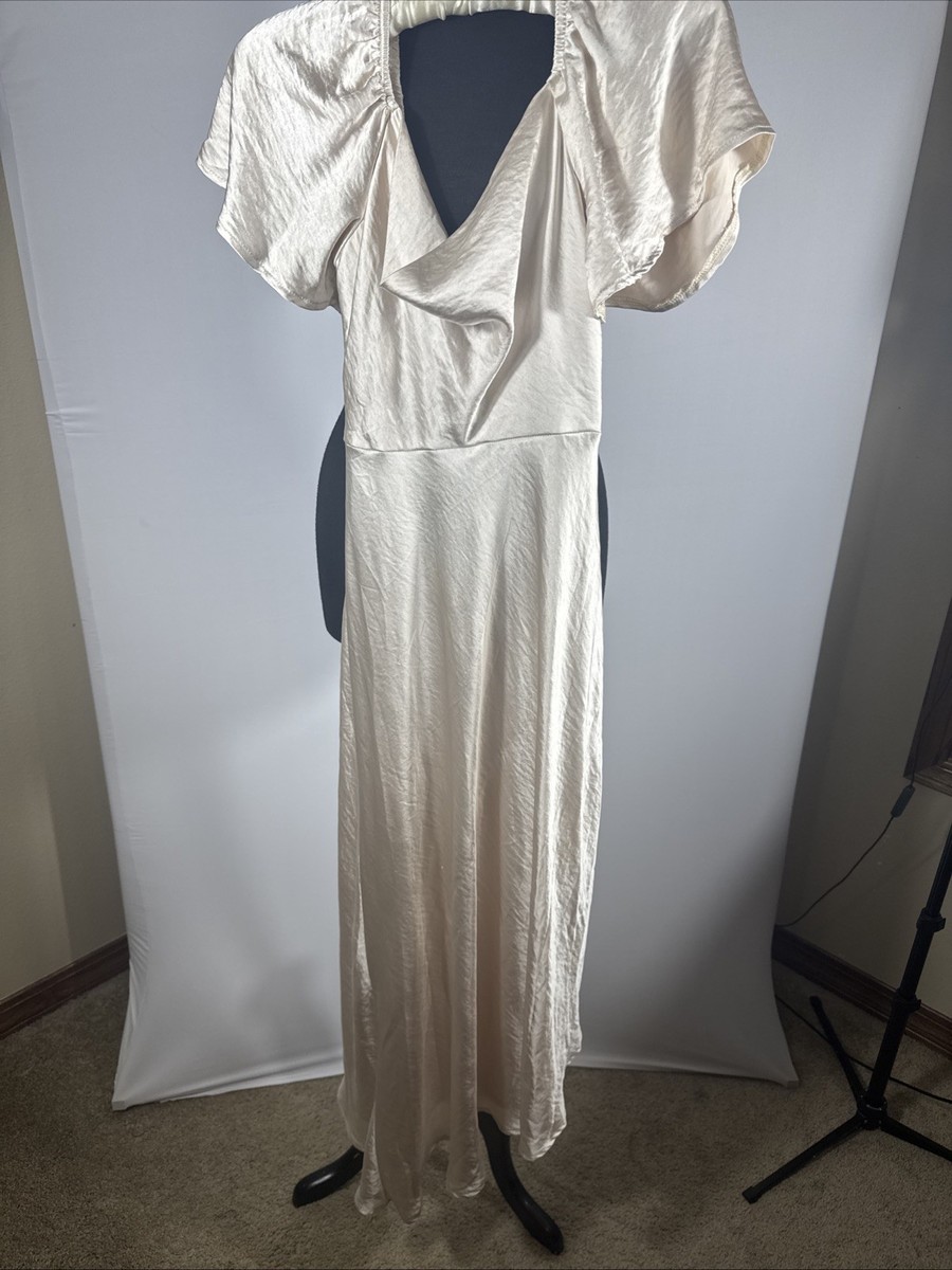 champagne sun dress Raya Sun Champagne Tie-dye Hem Sleeveless Dress - Champagne