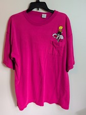 Vintage 1991 Looney Tunes Tweety Sylvester Embroidered Pocket T-Shirt XXL