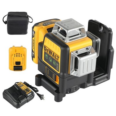 Dewalt DW089LG 12-Line Green Beam Laser Level - 360° 3-Side Coverage,