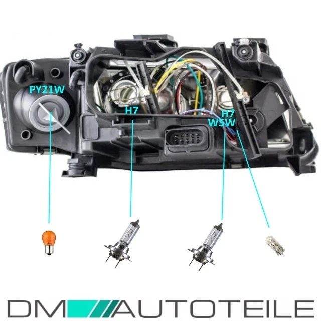 Klarglas Scheinwerfer SET H7/H7 passt für Audi A6 4B C5 Facelift 01-05 + Birnen - Bild 3 von 3