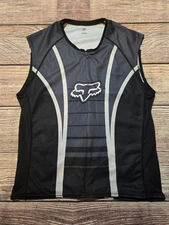 Fox Racing Cyclist Vest Biking Black/Gray Large Full Zip