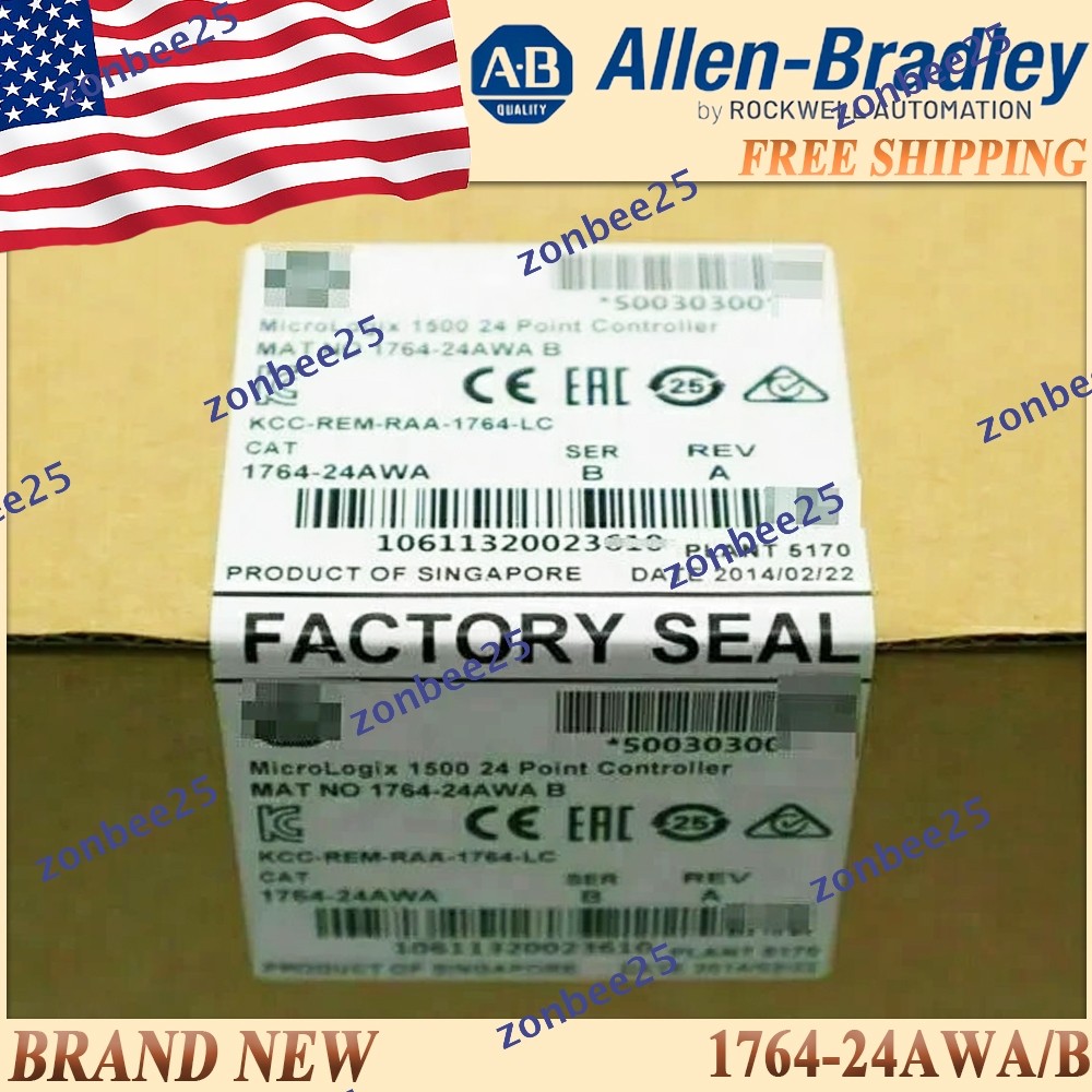 Factory Sealed AB 1764-24AWA/B MicroLogix 1500 24Point Controller 176424AWA serB
