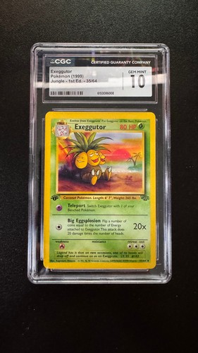 Exeggutor (1st Edition) graded CGC 10 for sale on eBay