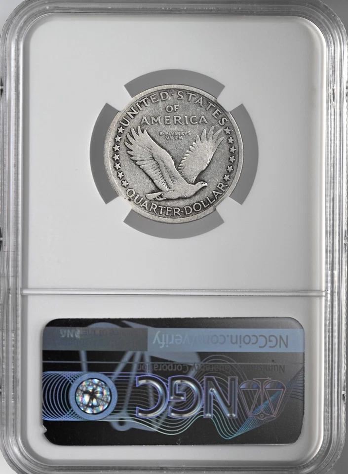 1917-S  25C STANDING LIBERTY QUARTER T1 NGC FINE DETAILS REV SCRATCH 8405237-031 - Image 4 of 4