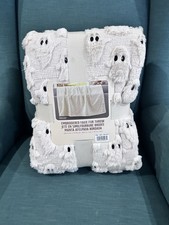 Costco Halloween White Ghost Faux Fur Throw Soft Blanket 60x70 VIRAL TIKTOK NEW