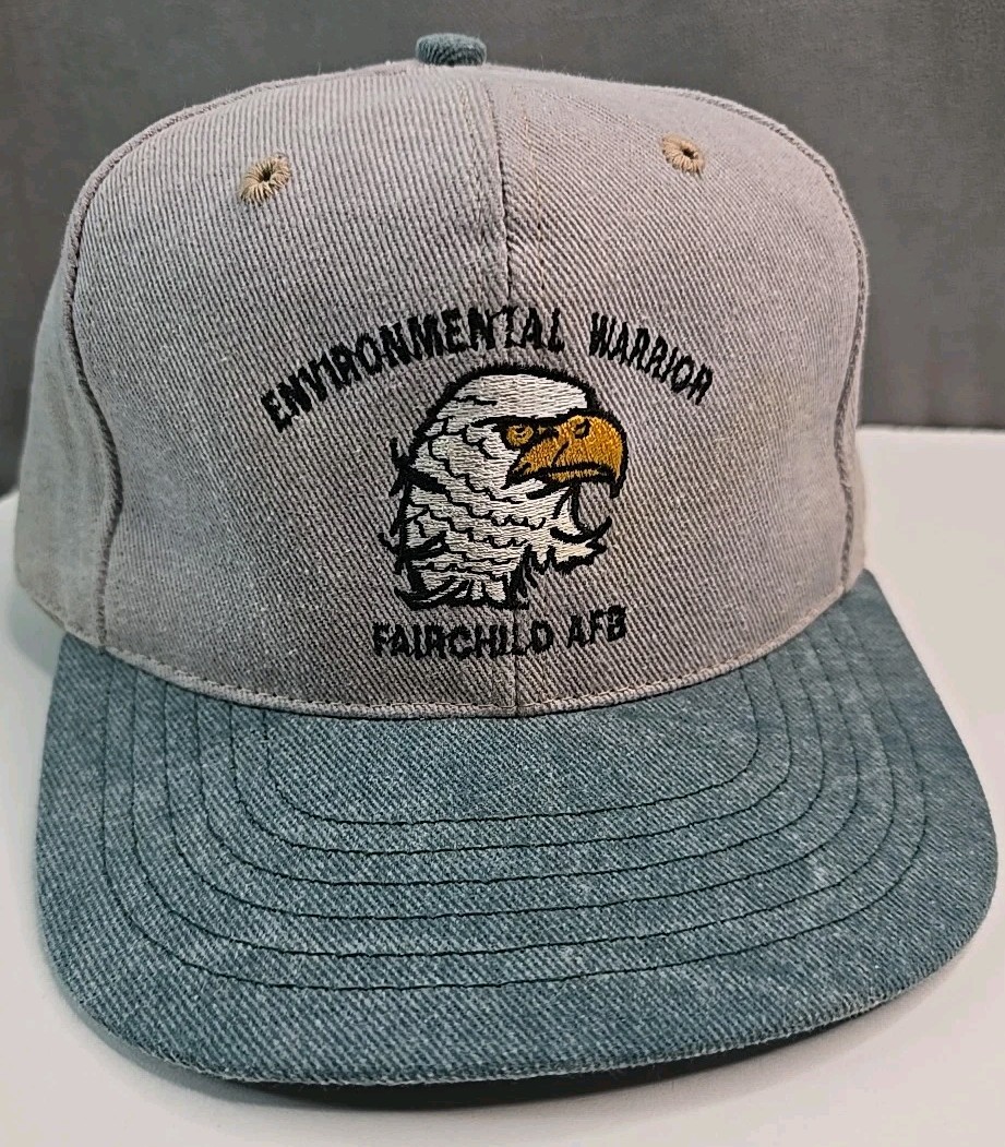 Environmental Warrior Hat Vtg Fairchild Air Force Base A.F.B. snapback USA cap